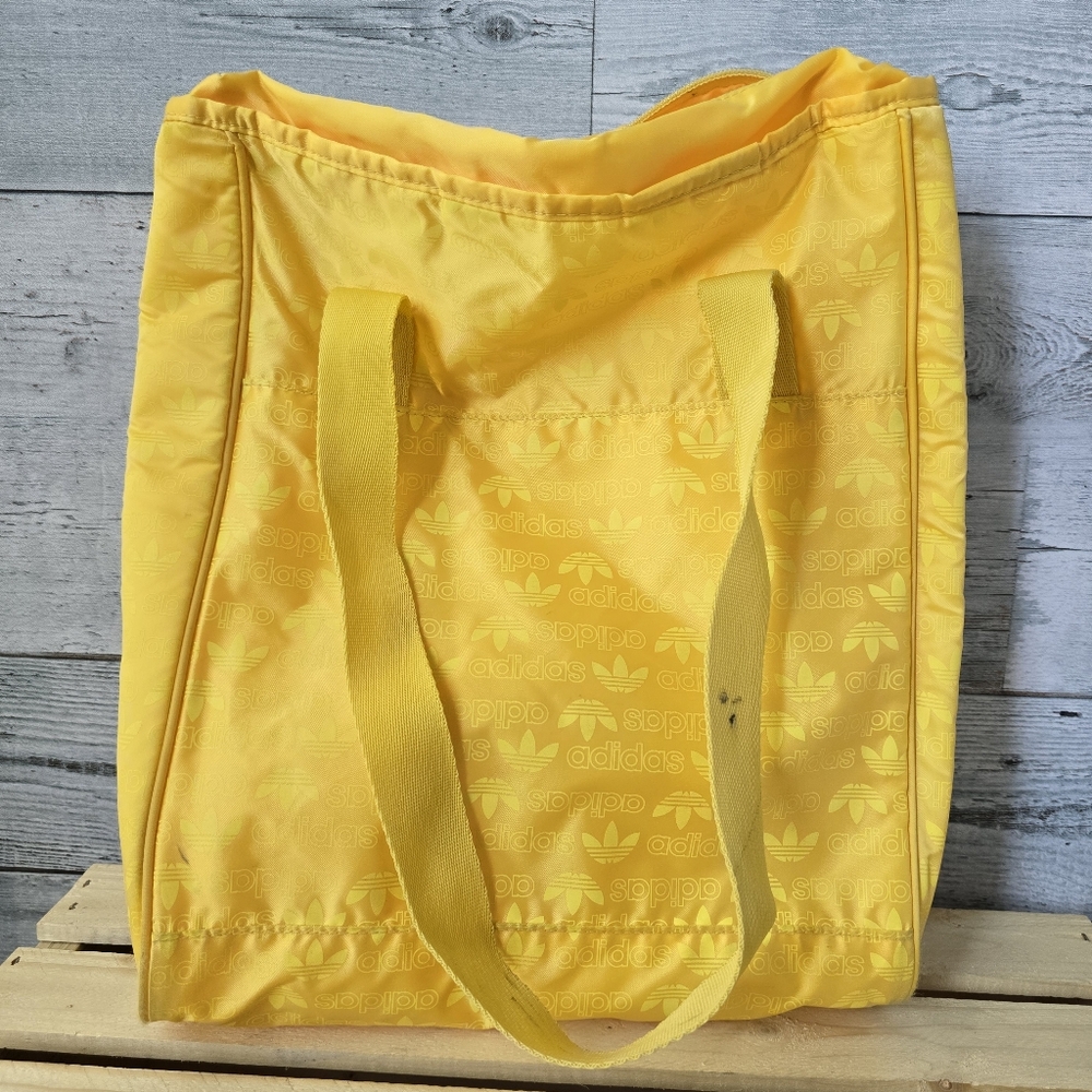Adidas Duffle Bag Set X2 Yellow Travel Bag Purse Medium - Picture 10 of 15